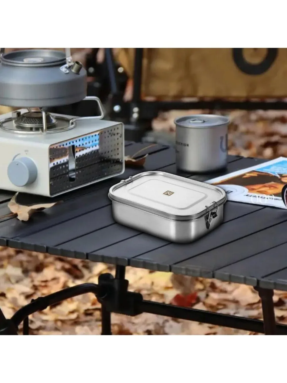 Large Stainless Steel Bento Box - 5 Compartment Eco-Friendly Lunch Container